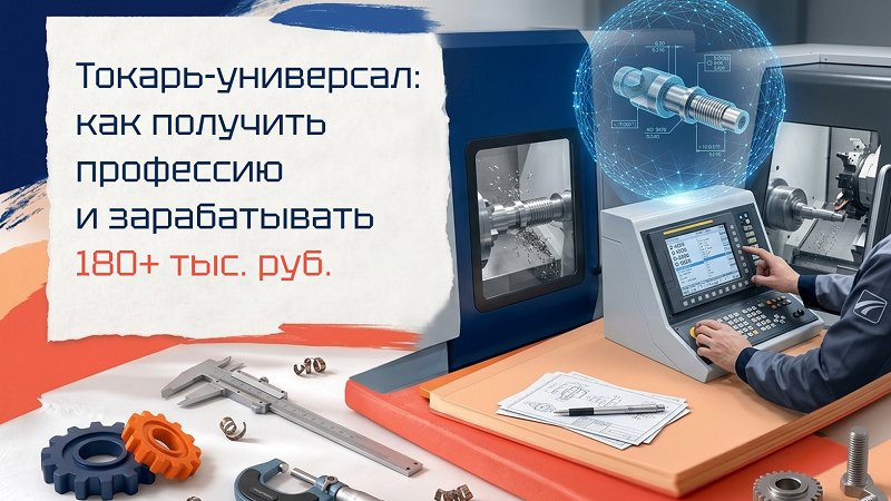Токарь-универсал: как получить профессию и зарабатывать 180+ тыс. руб.