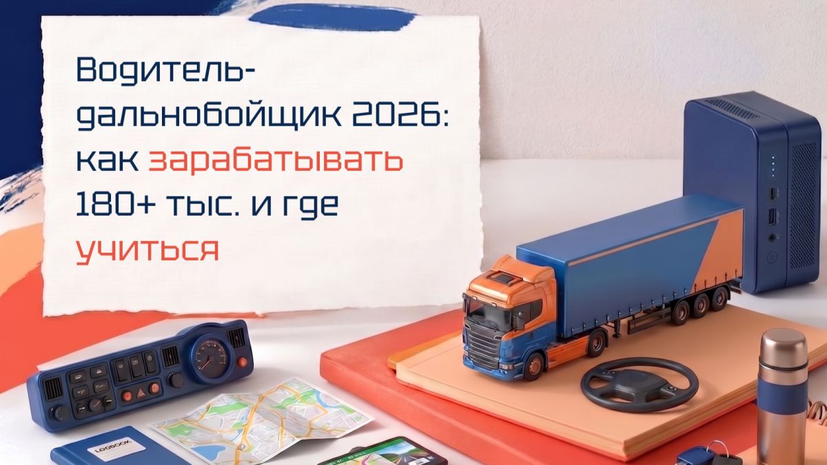 Водитель-дальнобойщик 2026: как зарабатывать 180+ тыс. и где учиться